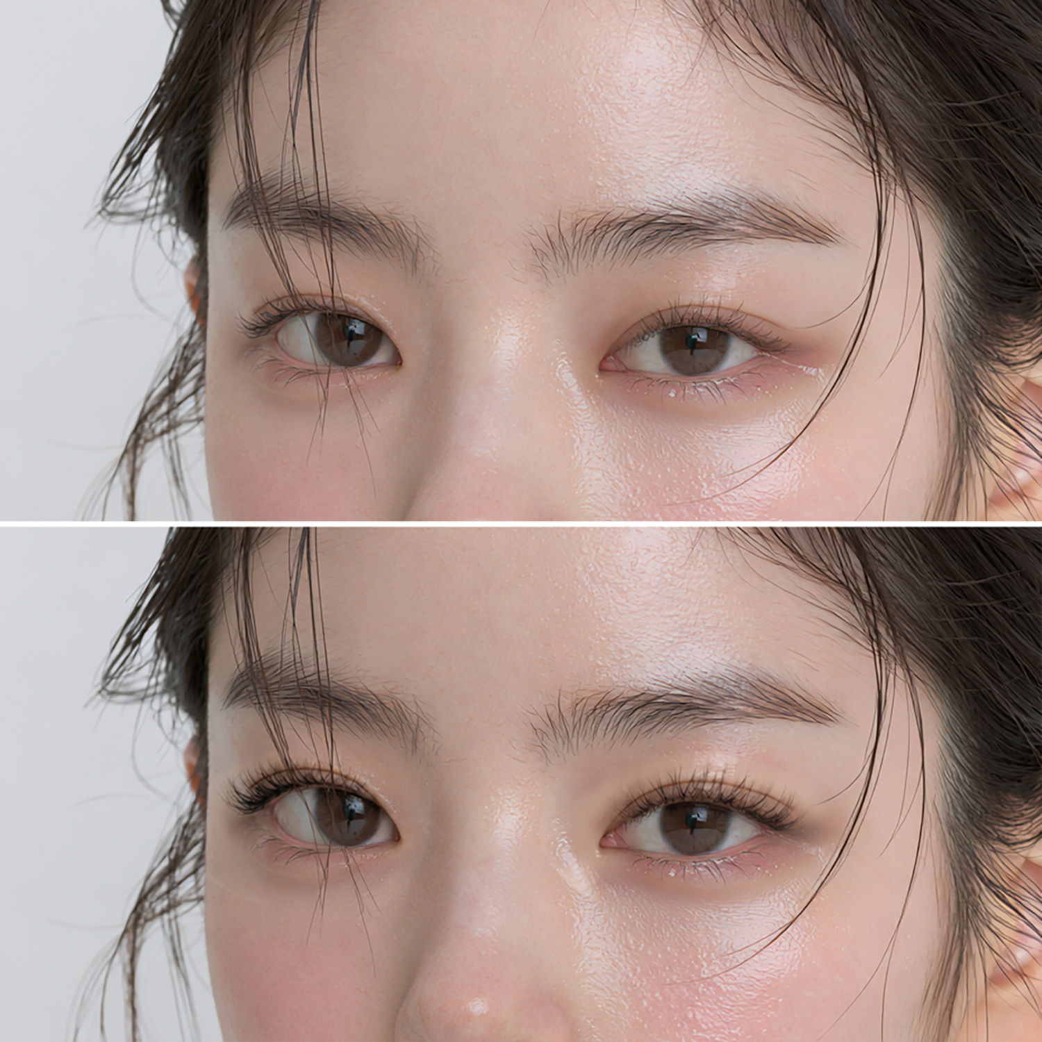 K-Pop Idol lash look before and after