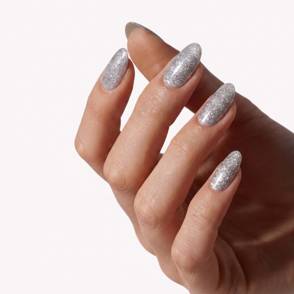 Nail Strips —Silver Glitz