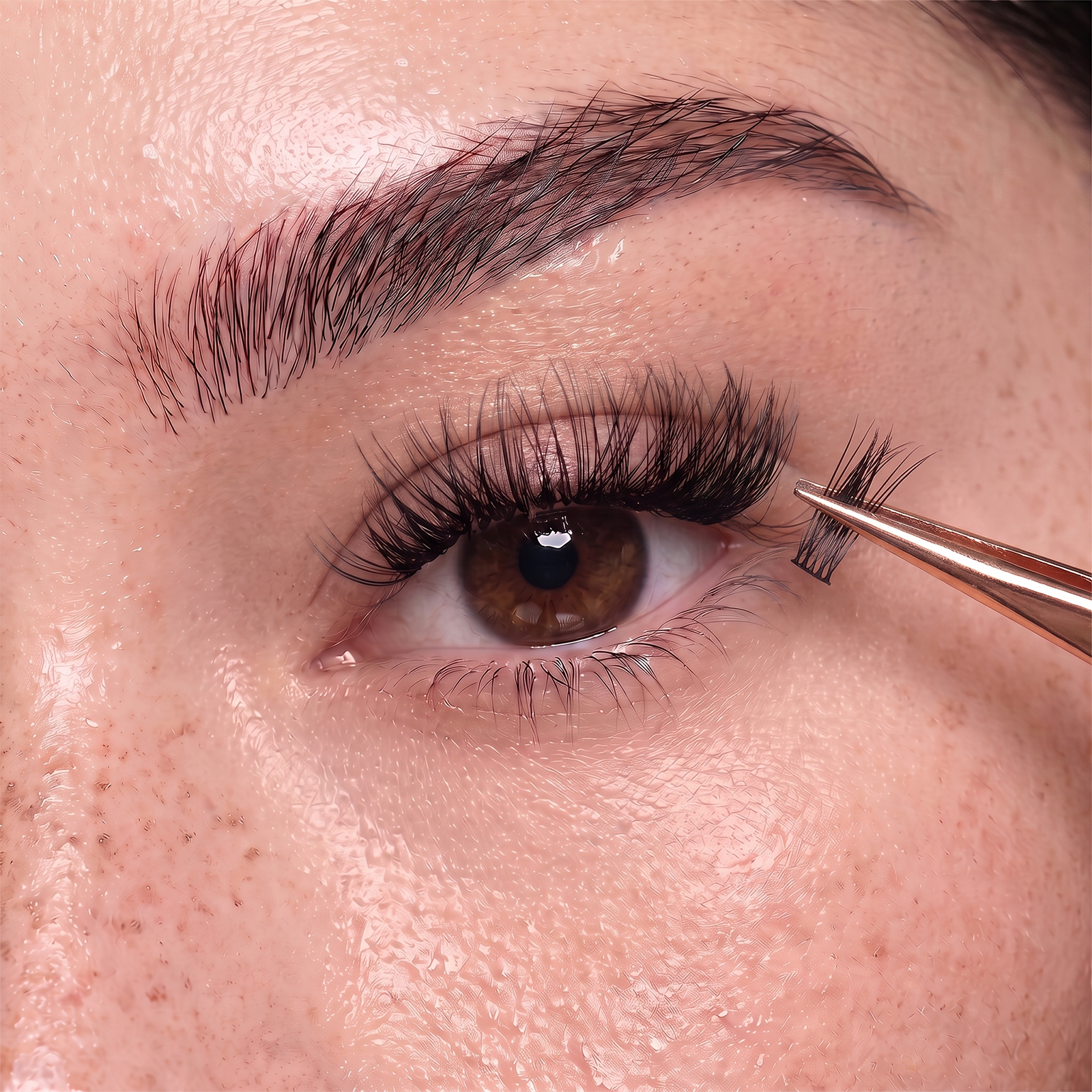 Gently remove Touched Seoul lash clusters